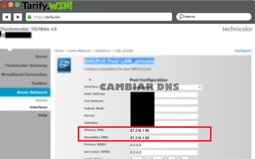 Cambiar DNS