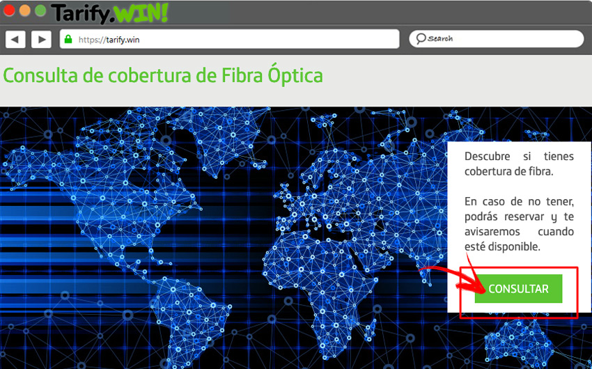 Consulta cobertura de fibra optica Movistar