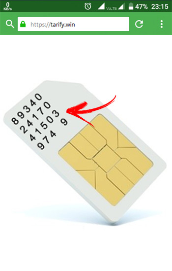 Número ICC de tarjeta SIM