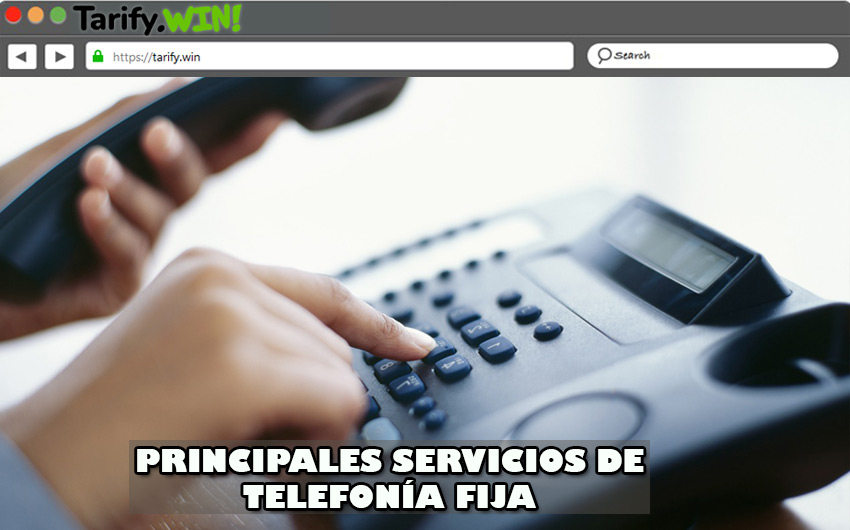 ¿Cuáles son los servicios de telefonía fija además del reconocedor de llamadas?